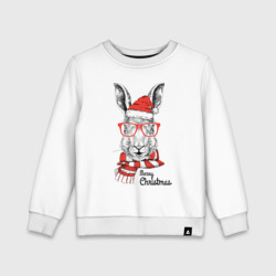 Детский свитшот хлопок Santa Rabbit - Merry Christmas