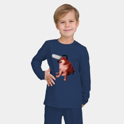 Детская пижама с лонгсливом хлопок Чимс - человек бензопила - Мем - фото 2