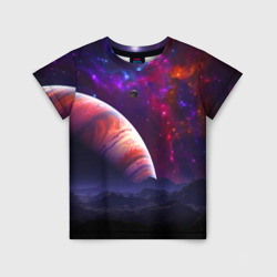 Детская футболка 3D Бесконечное космическое пространство - Планета