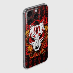 Чехол для iPhone 15 Pro Max силиконовый с защитой камеры Кицунэ японская лиса - фото 2