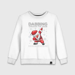 Детский свитшот хлопок Through the snow Santa dabbing