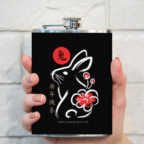 Фляга Rabbit with flower, chinese new year - фото 3