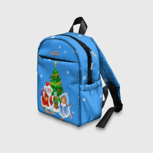 Детский рюкзак 3D Дед Мороз, Снегурочка и елка - фото 5