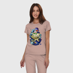 Женская пижама хлопок Плоская земля - мир на черепахе - фото 2