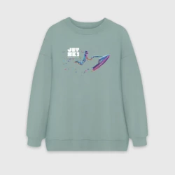 Женский свитшот oversize без начеса хлопок Extreme Festival