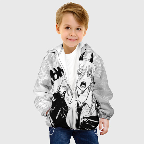 Детская куртка 3D Пауэр - Человек-бензопила, цвет белый - фото 3