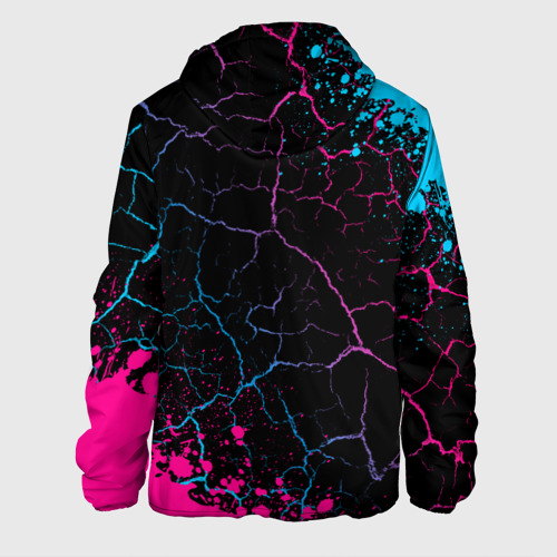 Мужская куртка 3D Barcelona - neon gradient: надпись, символ, цвет 3D печать - фото 2