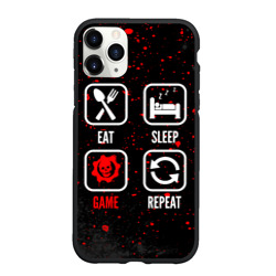 Чехол для iPhone 11 Pro Max матовый Eat, sleep, Gears of War, repeat