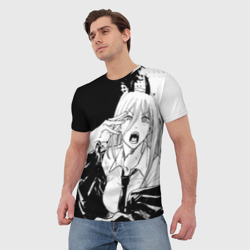 Мужская футболка 3D Возмущенная Пауэр - Человек бензопила - фото 2