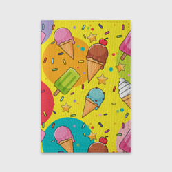 Обложка для паспорта матовая кожа Мороженое Ice cream