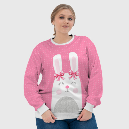 Женский свитшот 3D Миссис кролик, цвет 3D печать - фото 6