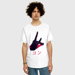 Мужская футболка хлопок Oversize Аки Хаякава - Кон - фото 2