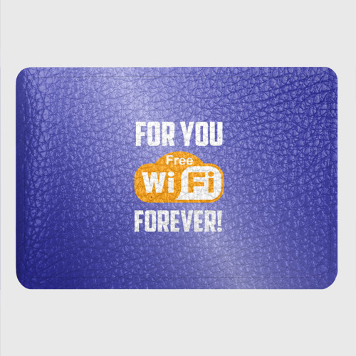 Картхолдер с принтом Бесплатный Wi-Fi навсегда, цвет черный - фото 4