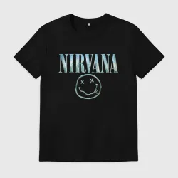 Мужская футболка хлопок Nirvana смайл