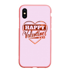 Чехол для iPhone XS Max матовый Happy Valentine's Day