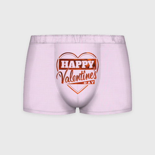 Мужские трусы 3D Happy Valentine's Day, цвет 3D печать