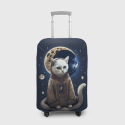 Чехол для чемодана 3D Лунный котик