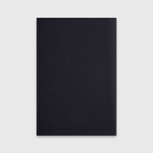 Обложка для паспорта матовая кожа Неоновая капибара на чёрном фоне, цвет черный - фото 2