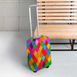 Чехол для чемодана 3D Цветные лоскуты - пэчворк - фото 2