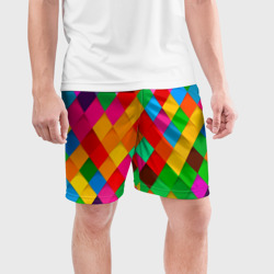 Мужские шорты спортивные Цветные лоскуты - пэчворк - фото 2