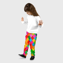 Детские брюки 3D Цветные лоскуты - пэчворк - фото 2