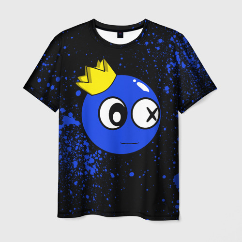 Мужская футболка 3D Радужные друзья - Синий в короне, цвет 3D печать