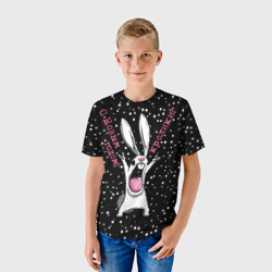 Детская футболка 3D С новым годом кролика - фото 2