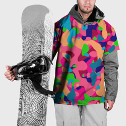 Накидка на куртку 3D Абстракция в психоделических цветах