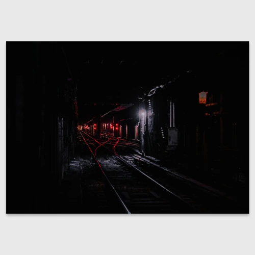 Поздравительная открытка Тоннель Метро