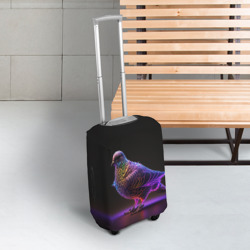 Чехол для чемодана 3D Неоновый голубь - фото 2