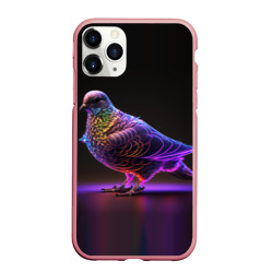 Чехол для iPhone 11 Pro Max матовый Неоновый голубь