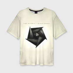 Женская футболка oversize 3D Black Roses - The Rasmus