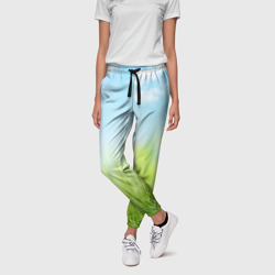Зелень и небо – Женские брюки 3D с принтом купить
