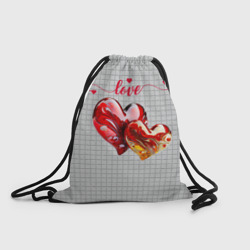 Рюкзак-мешок 3D Love - сердечки