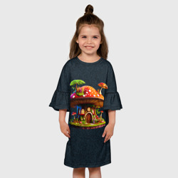 Детское платье 3D Сказочный домик из гриба - фото 2