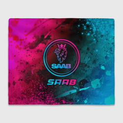 Плед 3D Saab - neon gradient