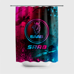 Штора 3D для ванной Saab - neon gradient