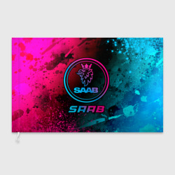 Флаг 3D Saab - neon gradient