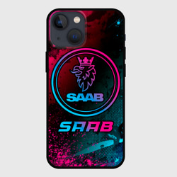 Чехол для iPhone 13 mini Saab - neon gradient