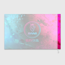 Флаг 3D Saab - neon gradient - фото 2