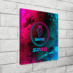 Холст квадратный Saab - neon gradient - фото 2
