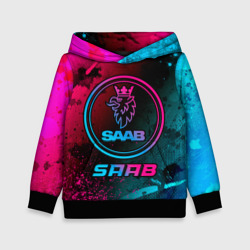 Детская толстовка 3D Saab - neon gradient