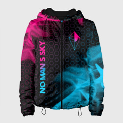 Женская куртка 3D No Man's Sky - neon gradient: надпись, символ