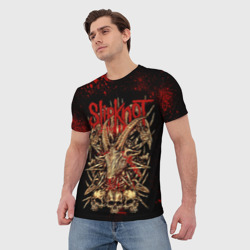 Мужская футболка 3D Slipknot red black - фото 2