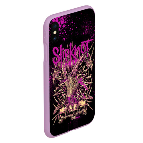 Чехол для iPhone XS Max матовый с принтом Slipknot Pink, вид сбоку #3