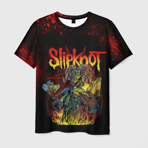 Мужская футболка с принтом Slipknot  monster, вид спереди №1