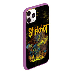 Чехол для iPhone 11 Pro Max матовый Slipknot Yellow demon - фото 2