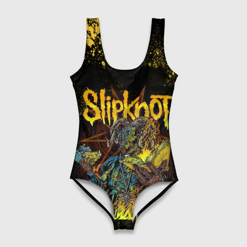 Женский купальник 3D Slipknot Yellow demon, цвет 3D печать