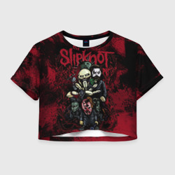 Slipknot art – Женская футболка Crop-top 3D с принтом купить