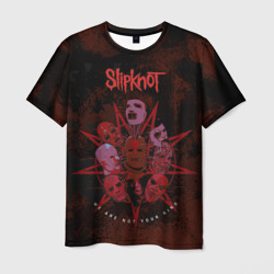 Мужская футболка 3D Slipknot red satan